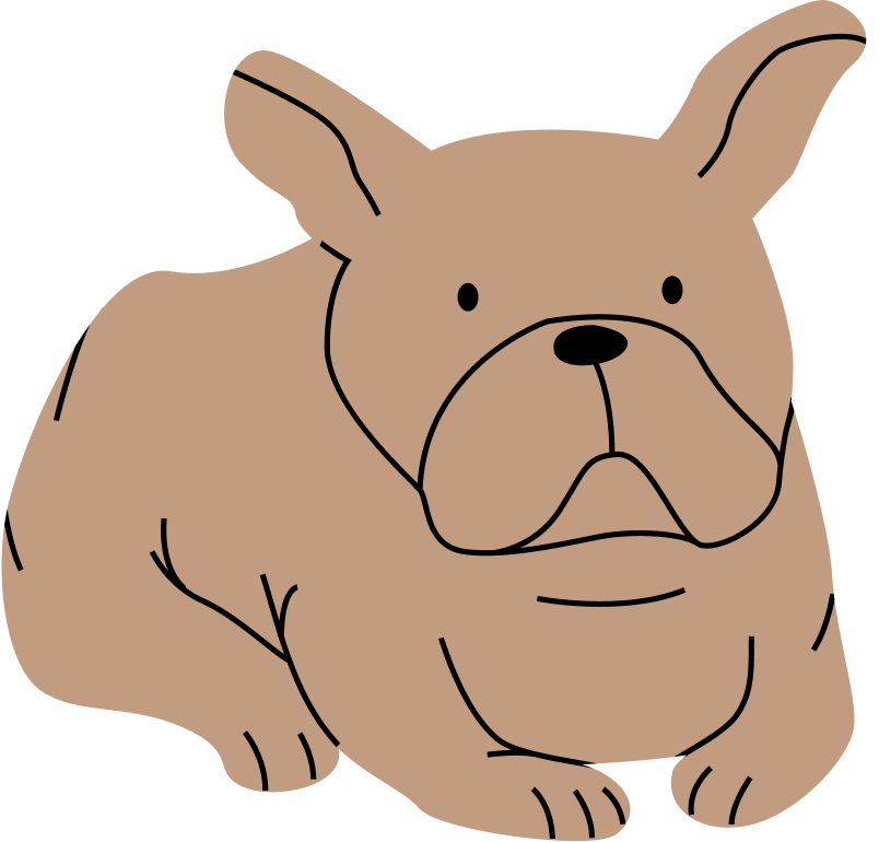 茶色の犬のイラスト